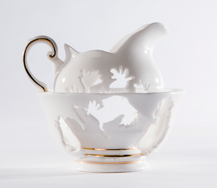 Magnolia Warbler Jane Deering Gallery Elizabeth Alexander Hand-cut fine bone china