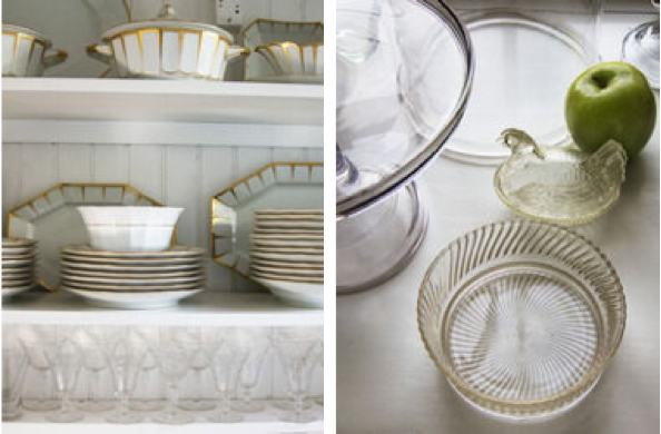 Pantry Dishes and Glassware, Annisquam, MA Jane Deering Gallery Exhibition: 'EQUIPOISE: Esther Pullman | Leslie Lewis Sigler Archival Pigment Print