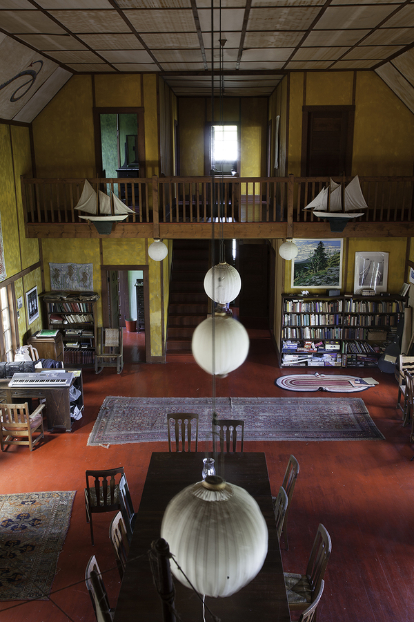 The living room at Fairfield Porter's summer home, Maine Jane Deering Gallery Exhibition: 'EQUIPOISE: Esther Pullman | Leslie Lewis Sigler Archival Pigment Print