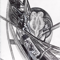 Project 100 :#10 Jane Deering Gallery Ann Diener Graphite, prismacolor, gouache, digital prints and cut paper on paper