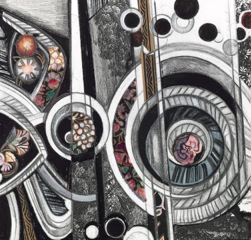 Project 100 :#18 Jane Deering Gallery Ann Diener Graphite, prismacolor, gouache, digital prints and cut paper on paper