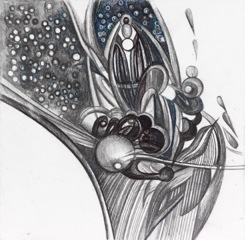 Project 100 : #20 Jane Deering Gallery Ann Diener Graphite, prismacolor, gouache, digital prints and cut paper on paper
