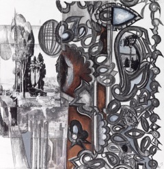 Project 100 : #2 Jane Deering Gallery Ann Diener Graphite, prismacolor, gouache, digital prints and cut paper on paper