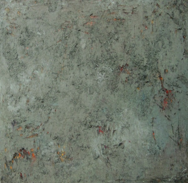 Excavation 12x12 III (right side of diptych) Jane Deering Gallery Exhibition: Beauty, the affordable Acrylic, oils, earth pigments and oxides, volcanic ash, silica sand, salt