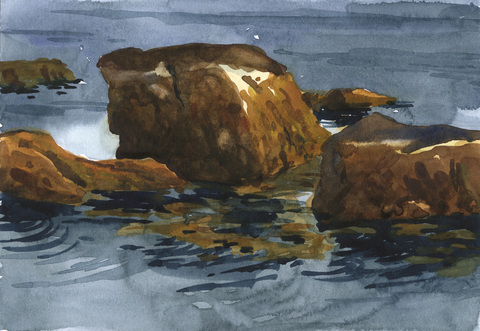 Channel Rocks Jane Deering Gallery Points of View: Michael Porter | Chris Pullman Watercolor