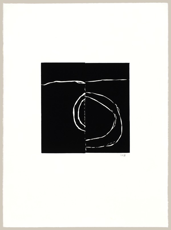 Below and Above Jane Deering Gallery Geoffrey Bayliss Linocut print (unique)