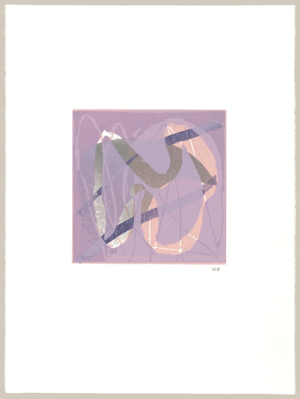 April into May II Jane Deering Gallery Geoffrey Bayliss Linocut print (unique)