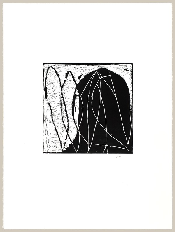 Standing Up Jane Deering Gallery Geoffrey Bayliss Linocut print . Edition of 6