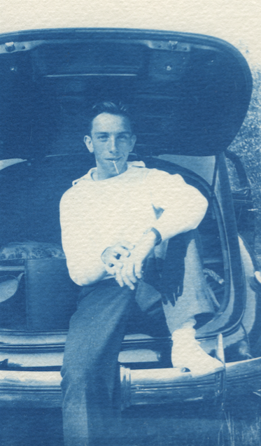 Smoking Teen in Trunk Jane Deering Gallery True Blue, and Black | Alternative Photography : Tom Fels & Gail Pine Cyanotype