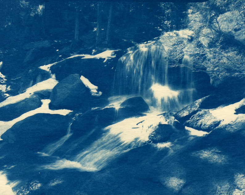Waterfall Jane Deering Gallery True Blue, and Black | Alternative Photography : Tom Fels & Gail Pine Cyanotype