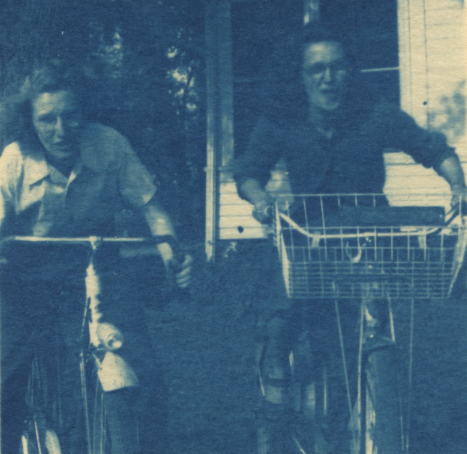 Girls on Bikes Jane Deering Gallery True Blue, and Black | Alternative Photography : Tom Fels & Gail Pine Cyanotype