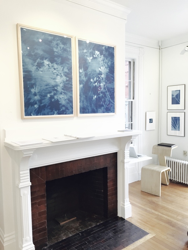 Installation shot . Exhibition 'True Blue, and Black | Alternative Photography : Tom Fels & Gail Pine Jane Deering Gallery True Blue, and Black | Alternative Photography : Tom Fels & Gail Pine cyanotype