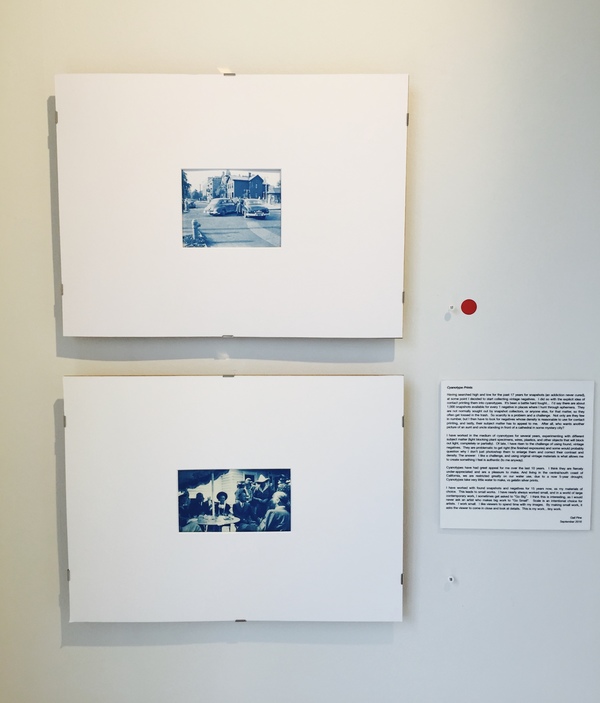 Installation shot . Exhibition 'True Blue, and Black | Alternative Photography : Tom Fels & Gail Pine Jane Deering Gallery True Blue, and Black | Alternative Photography : Tom Fels & Gail Pine cyanotypes