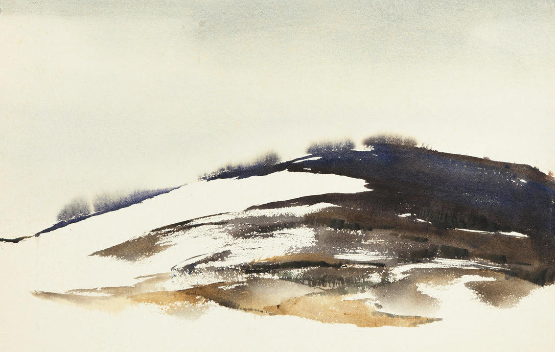 Winter Hill . West Manchester, Massachusetts Jane Deering Gallery Mothers and Daughters Watercolor on paper