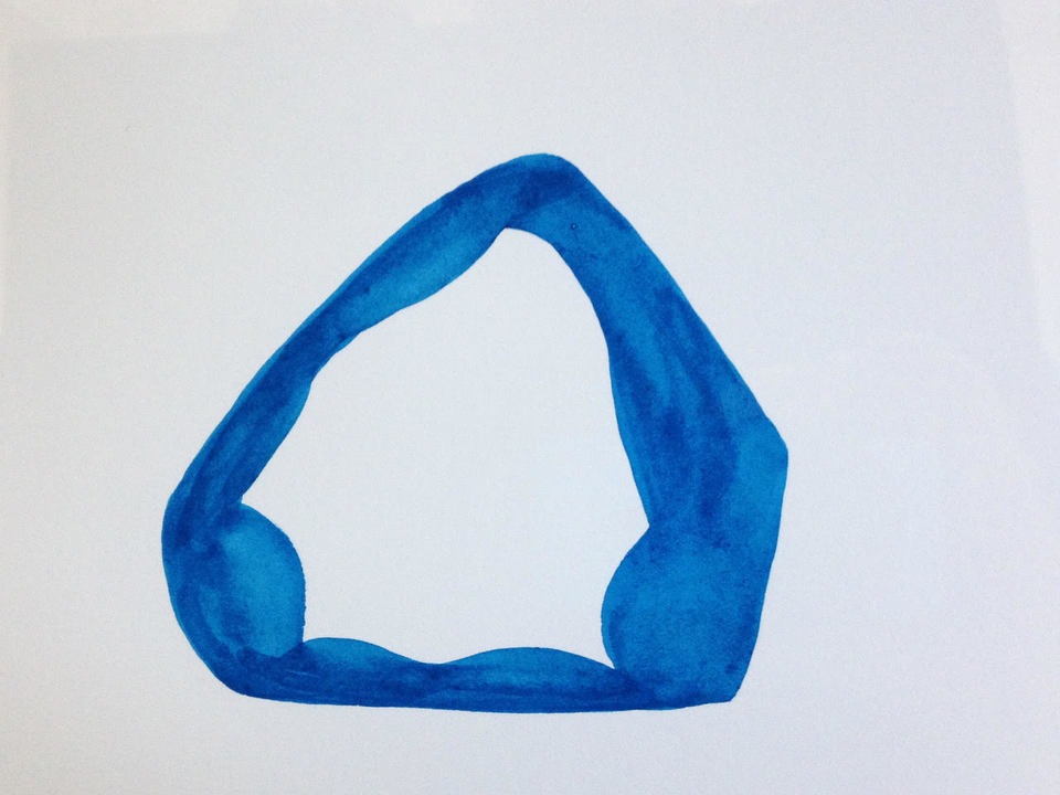 Untitled (blue) Jane Deering Gallery Mothers and Daughters Watercolor on board
