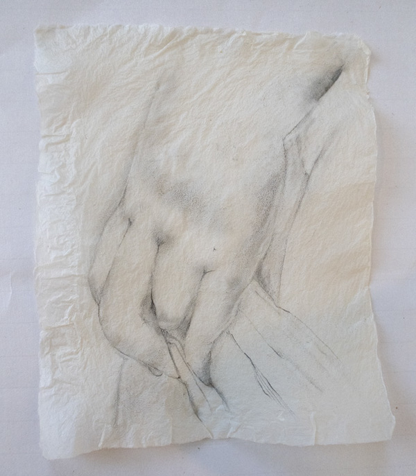 Touch 19: Hand of Venus Jane Deering Gallery Drawn from Life Graphite on handmade abaca paper
