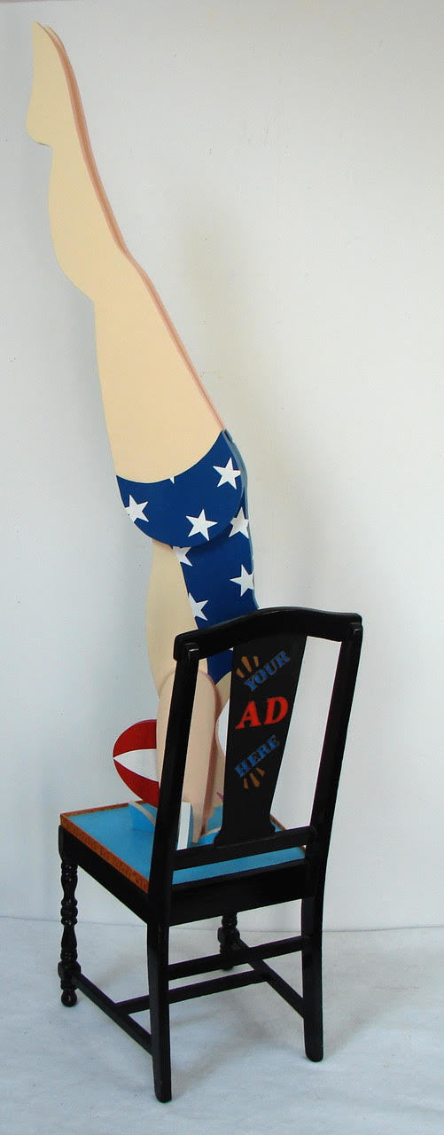 Daring Diver Does It Jane Deering Gallery Joy Halsted | In and Out of the Box Mixed media: wood, oil, chair