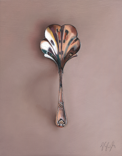 The Jester Jane Deering Gallery Silver and Grey | Leslie Lewis Sigler & Paul Cary Goldberg Oil on panel