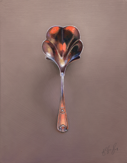 The Rube Jane Deering Gallery Silver and Grey | Leslie Lewis Sigler & Paul Cary Goldberg Oil on panel