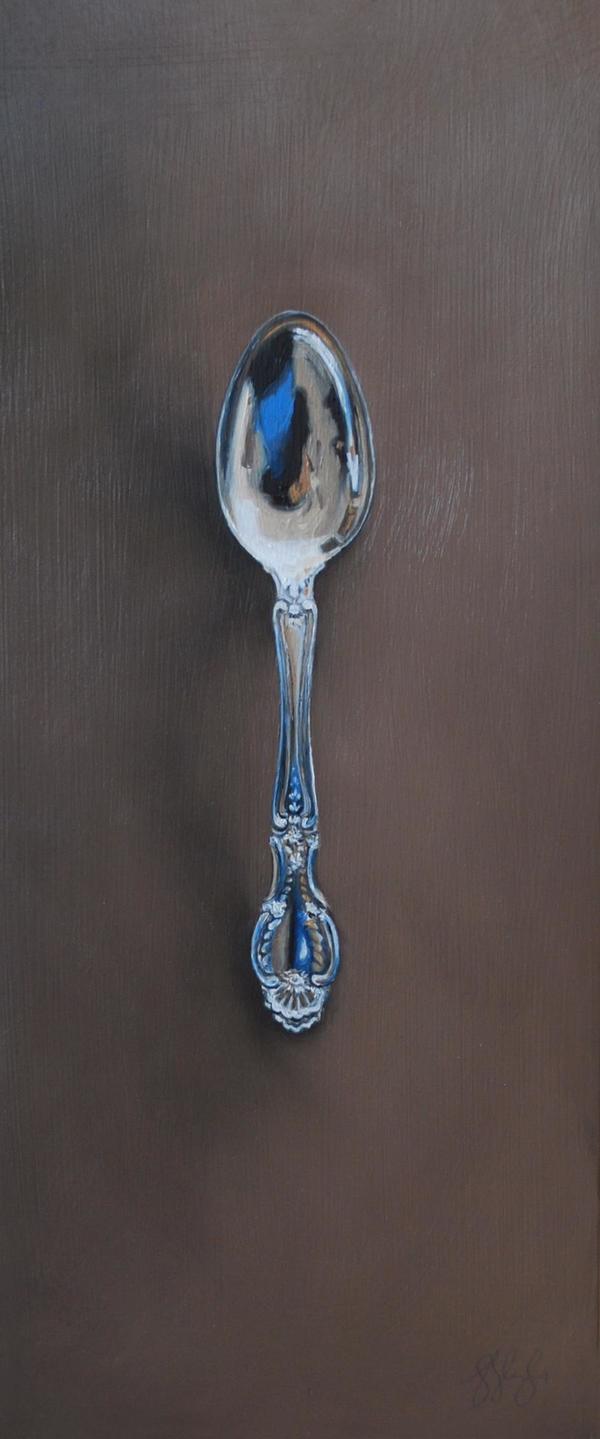 The Lover Jane Deering Gallery Silver and Grey | Leslie Lewis Sigler & Paul Cary Goldberg Oil on panel