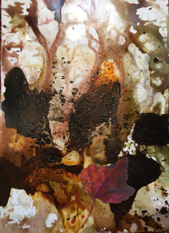 #1 from the New England Leaves series Jane Deering Gallery Selection of works Oil and acrylic on paper
