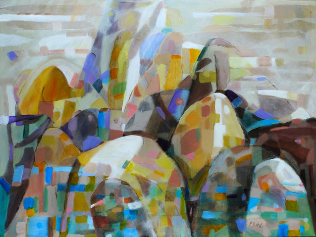 Squam Rock Jane Deering Gallery Peter Herbert & Pia Juhl Acrylic on canvas