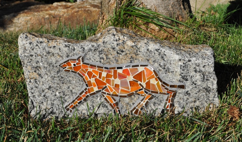Fox Jane Deering Gallery Judith Wright | Jan Weinshanker Glass mosaic on granite