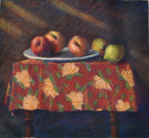 Apples and Limes Jane Deering Gallery Judith Wright | Jan Weinshanker Pastel