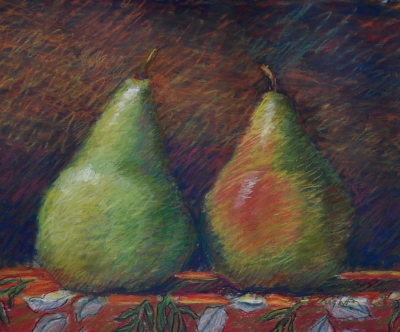 Two Pears Jane Deering Gallery Judith Wright | Jan Weinshanker Pastel