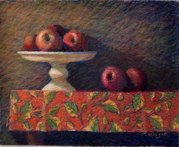 White Cake Dish Jane Deering Gallery Judith Wright | Jan Weinshanker Pastel