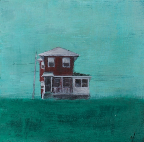 Twenty Long Beach Jane Deering Gallery Erin Luman -- shelter | the cottages of long beach Acrylic and pencil