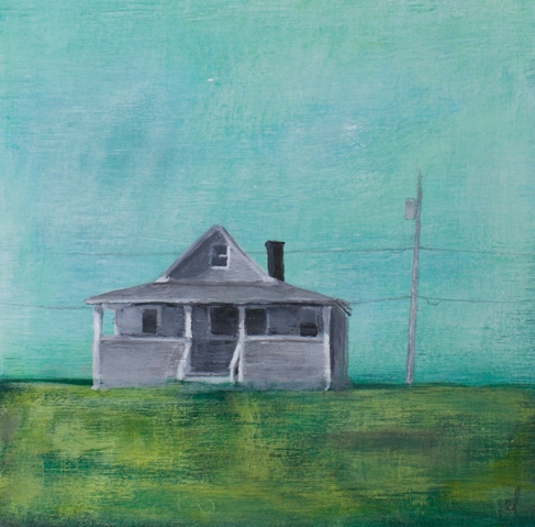 Twenty-six Long Beach Jane Deering Gallery Erin Luman -- shelter | the cottages of long beach Acrylic and pencil