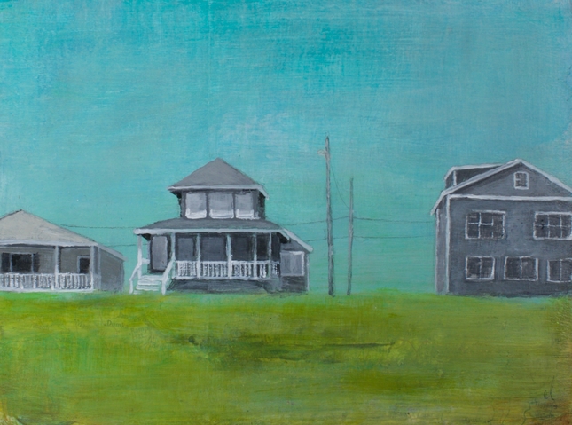 Thirty-four, Thirty-six, Thirty-eight Long Beach Jane Deering Gallery Erin Luman -- shelter | the cottages of long beach Acrylic and pencil over map