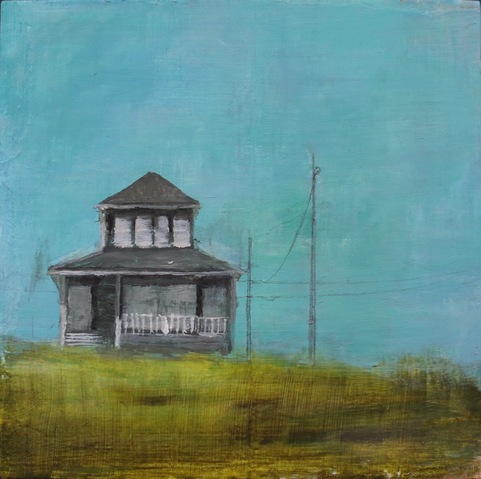 Thirty-six Long Beach Jane Deering Gallery Erin Luman -- shelter | the cottages of long beach Acrylic and pencil over map