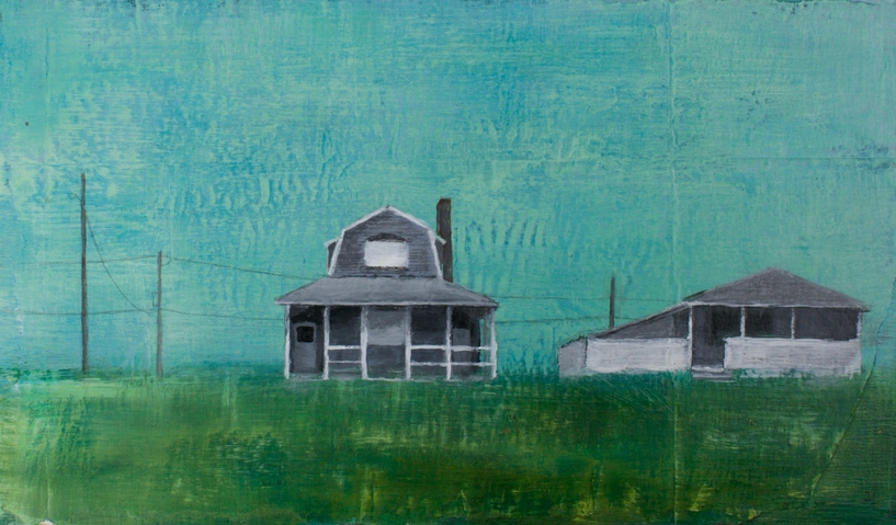Ninety-six, Ninety-eight Long Beach Jane Deering Gallery Erin Luman -- shelter | the cottages of long beach Acrylic and pencil over may