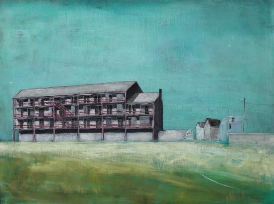 Cape Ann Motor Inn Jane Deering Gallery Erin Luman -- shelter | the cottages of long beach Acrylic and pencil