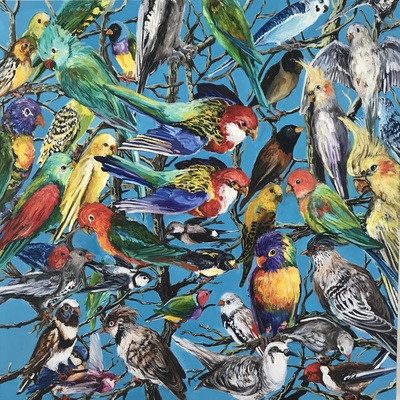 Birds of a Feather Jane Deering Gallery Bird Brained | New Work by Heidi L Johnson Oil on canvas