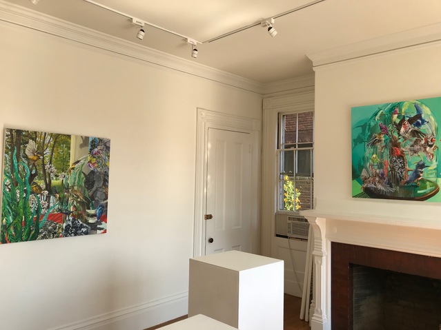 Installation shot Jane Deering Gallery Bird Brained | New Work by Heidi L Johnson