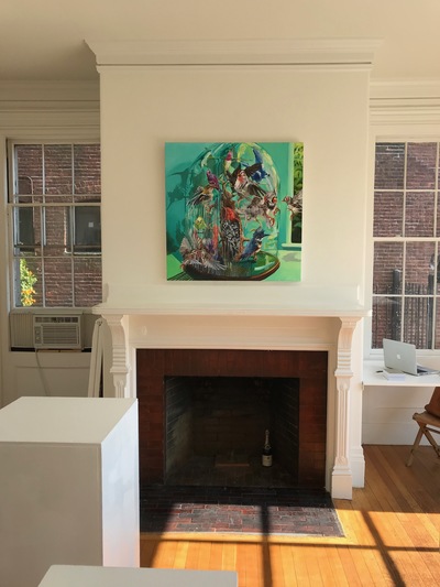 Installation shot: 'Silent Stirrings' Jane Deering Gallery Bird Brained | New Work by Heidi L Johnson