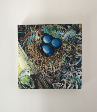 Installation shot: 'Not My House' Jane Deering Gallery Bird Brained | New Work by Heidi L Johnson