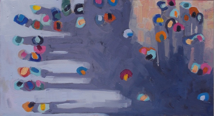 7:30 Show Jane Deering Gallery Miranda Updike | Colors of the Crowd Oil on canvas