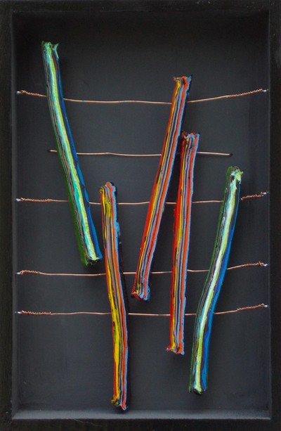 Mended Fence II Jane Deering Gallery Miranda Updike | Colors of the Crowd Mixed media