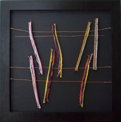 Leaning on In Jane Deering Gallery Miranda Updike | Colors of the Crowd Mixed media