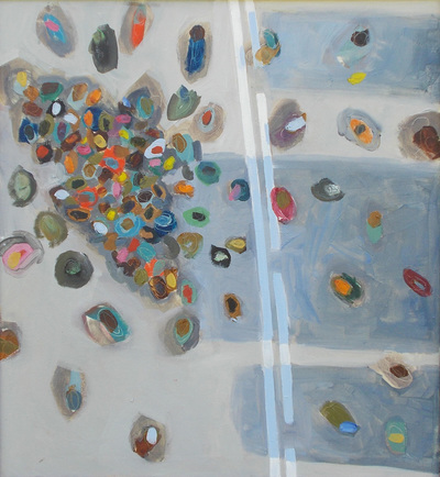 On the Left II Jane Deering Gallery Miranda Updike | Colors of the Crowd Oil on canvas