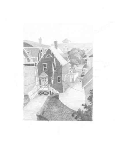 From Hovey to Mansfield Jane Deering Gallery Neither Mustard Nor Teeth Graphite on Bristol