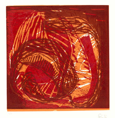 Red Square (detail) Jane Deering Gallery The Art of Geoffrey Bayliss | Harvest Viscosity monotype