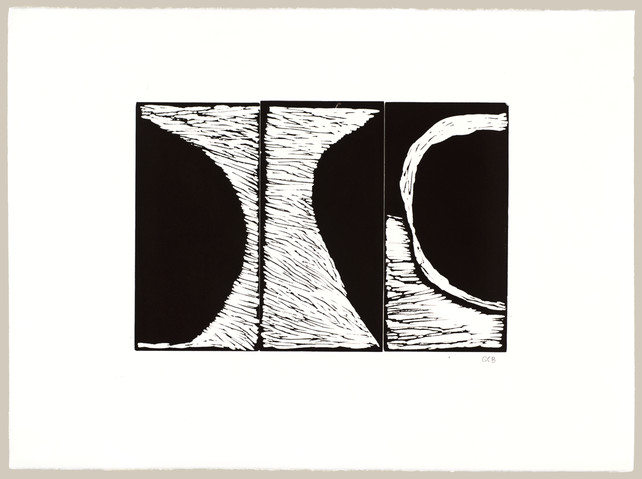 Moonshock I Jane Deering Gallery The Art of Geoffrey Bayliss | Harvest Linocut print
