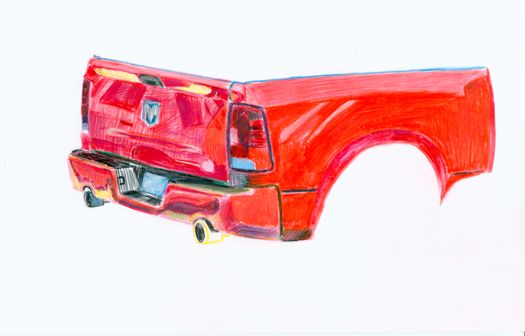 Beds #21 Jane Deering Gallery Jeffrey Marshall | Working the Waterfront Grease pencil on Yupo paper mounted on wood
