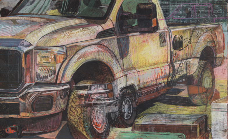 Monster Truck #3 Jane Deering Gallery Jeffrey Marshall | Working the Waterfront Conté, pastel, and ink on paper