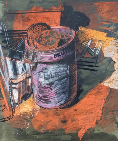 Night Wharf (Brutes) #3 Jane Deering Gallery Jeffrey Marshall | Working the Waterfront Conté, pastel, and ink on paper